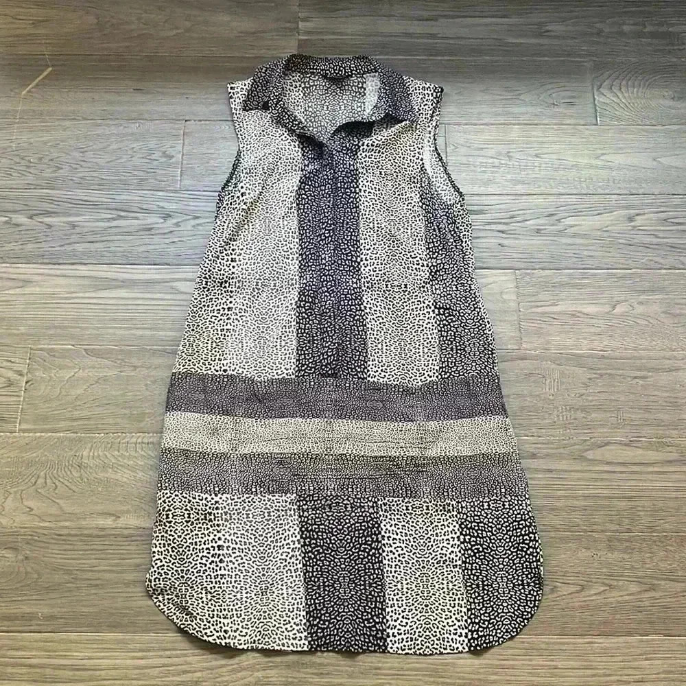 🔥MARCIANO🔥 | Blue and grey animal print sleeveless dress